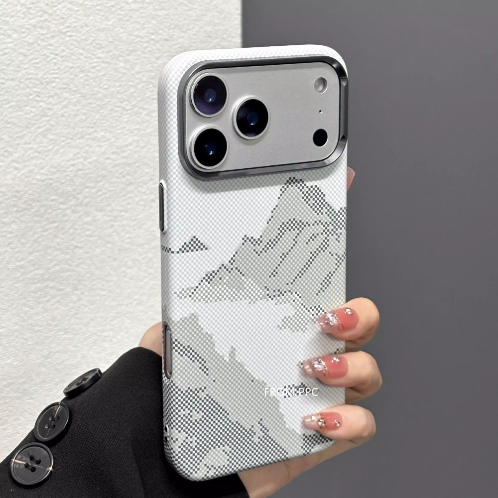 Camera Lens Protector - Casing Magnet Snow Mountain untuk iPhone