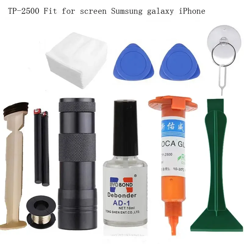 Liquid Uv Glue Kit - Lem perekat optik bening UV TP-2500