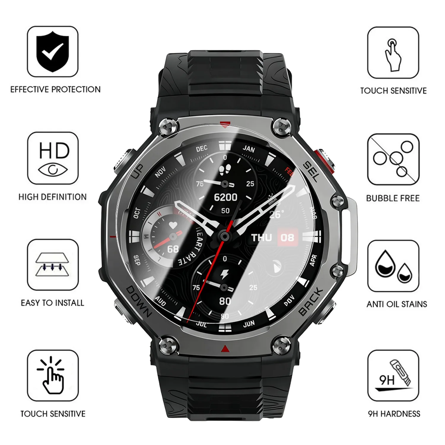 Glass Protector Auto - Untuk Amazfit T-Rex 3 Pro Pelindung