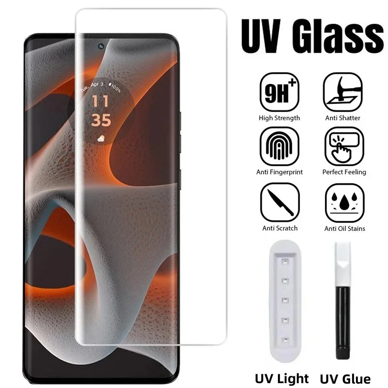 Curved Edge Screen - 3D kaca Tempered UV lem penuh
