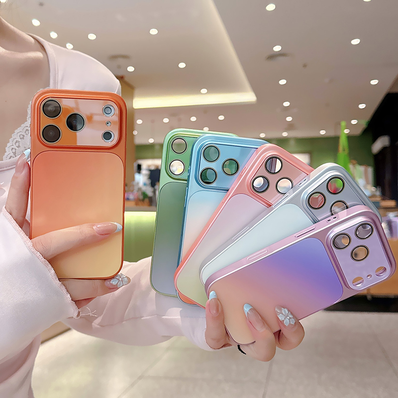 Camera Lens Protector - Casing HP Warna Gradasi Untuk iPhone