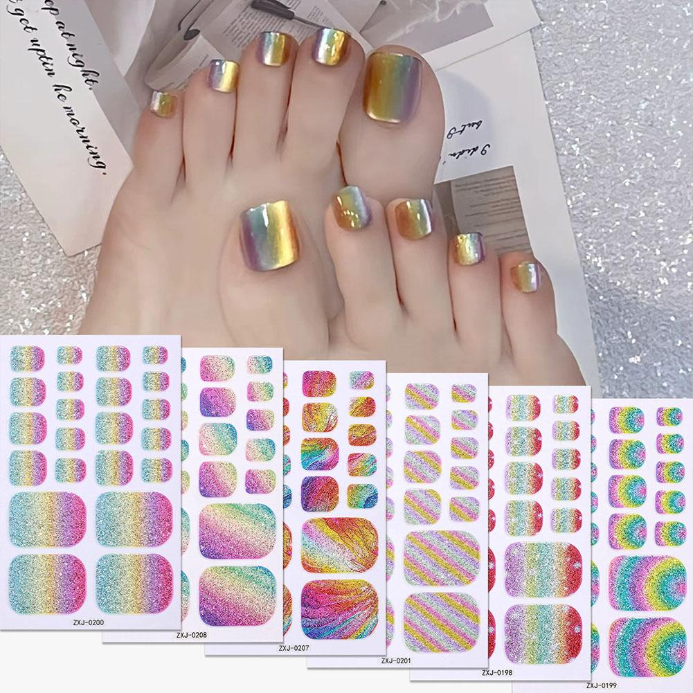 Full Cover Adhesive - Stiker Gel Warna-warni Pelangi Perekat Sendiri