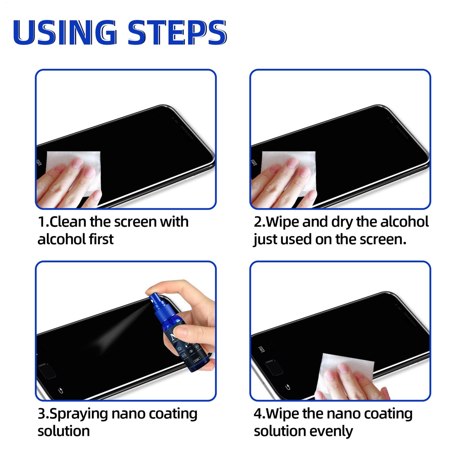 Pelindung Layar Semprotan Cair - Oleophobic Coating Spray ulasan dan harga