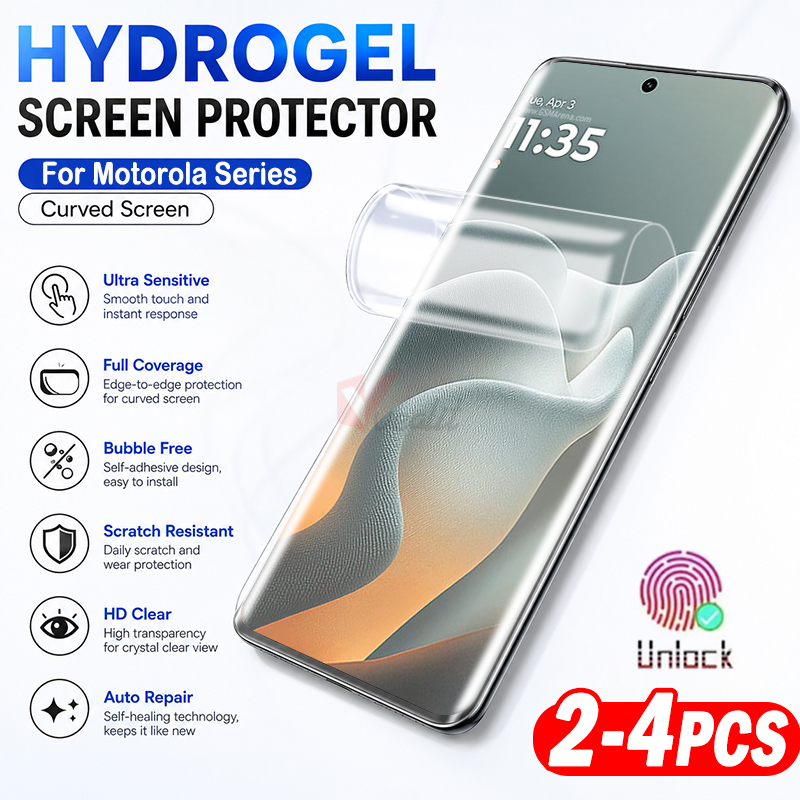 2-4 Buah Film Hidrogel Silikon - Curved Edge Screen ulasan dan harga