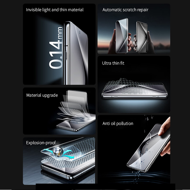 2-4 Buah Film Hidrogel Silikon - Curved Edge Screen ulasan dan harga