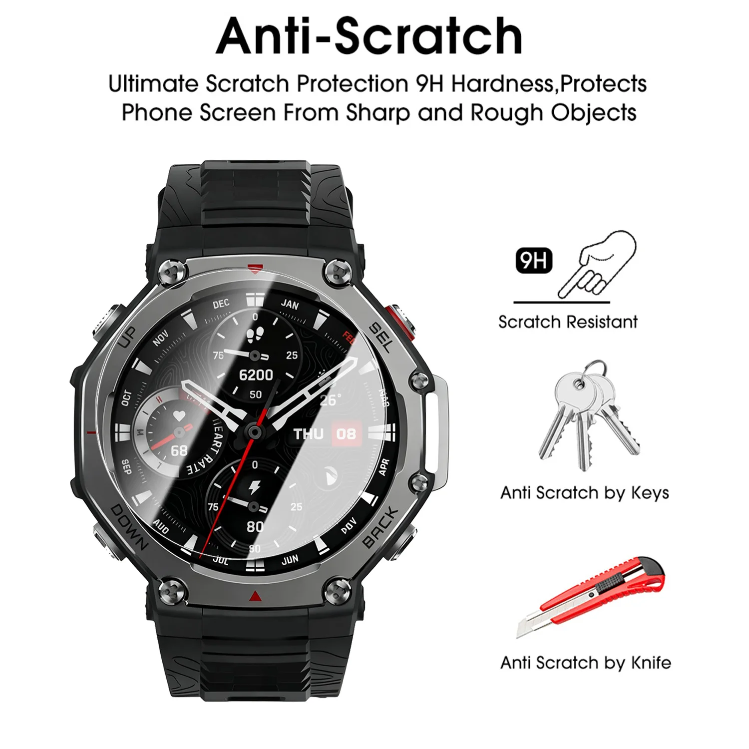 Untuk Amazfit T-Rex 3 Pro Peli - Glass Protector Auto ulasan dan harga