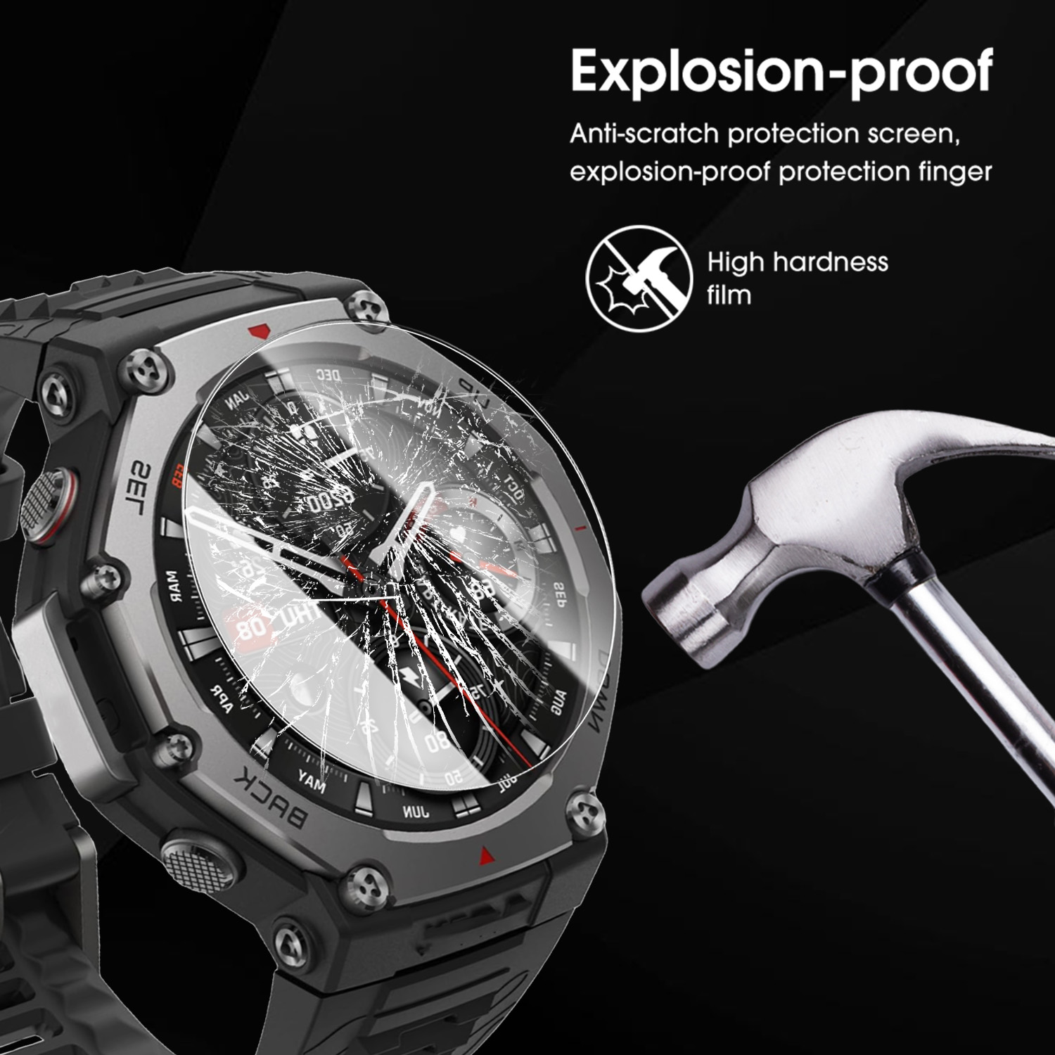 Untuk Amazfit T-Rex 3 Pro Peli - Glass Protector Auto ulasan dan harga