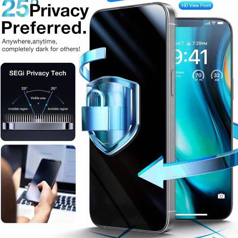 2 pak pelindung layar kaca Tem - Privacy Filter 2Pack ulasan dan harga