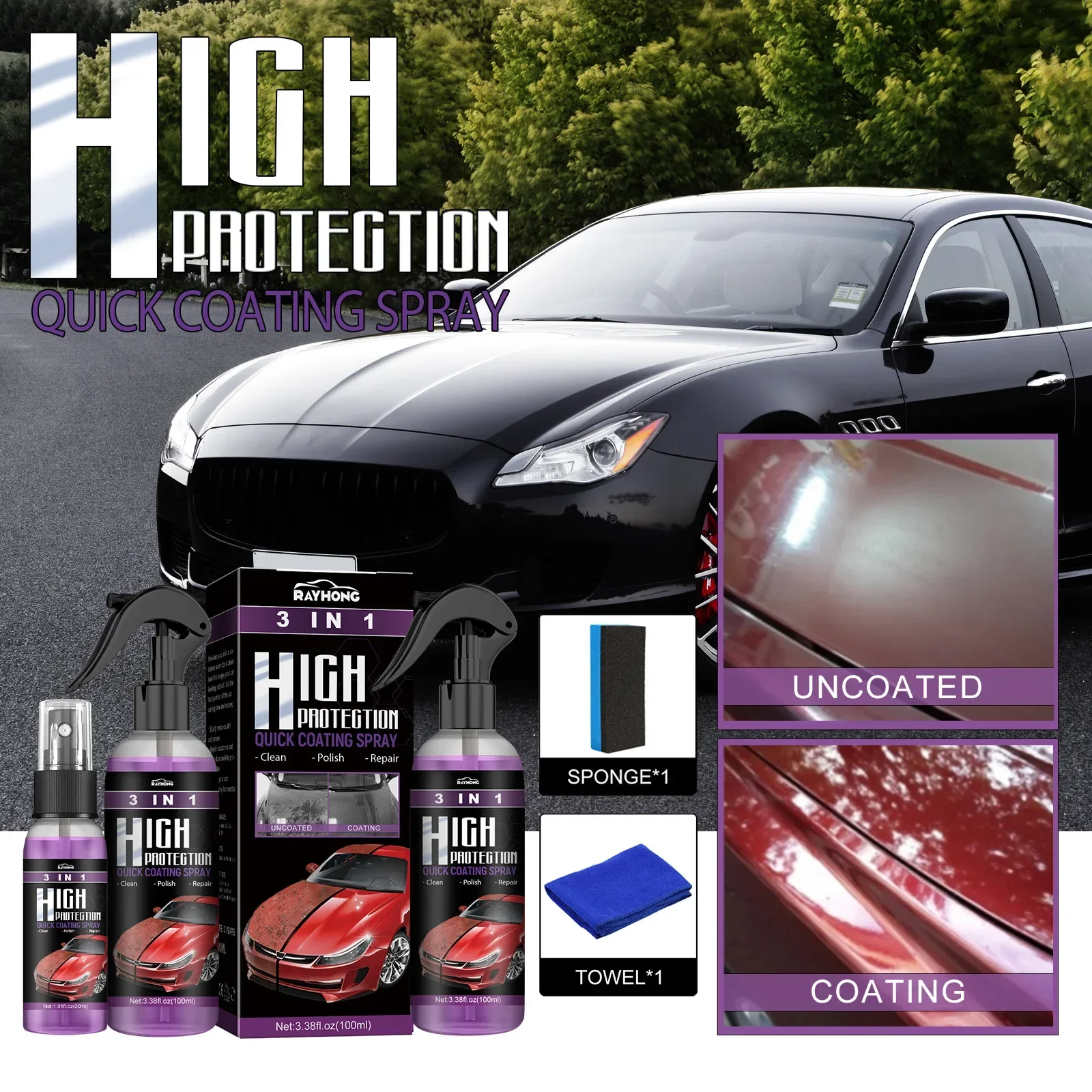 3 in 1 Cairan Pelapis Keramik  - Nano Liquid Coating ulasan dan harga